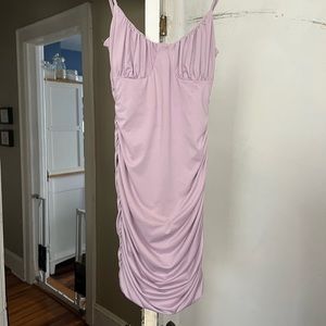 lavender body con dress